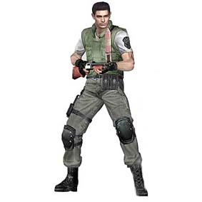 Boneco Resident Evil Chris Redfield ed. 10 anos (aberto)