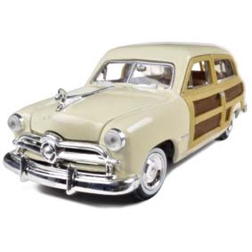 1949 Ford Woody Wagon ( bege ) miniatura MotorMax escala 1/24