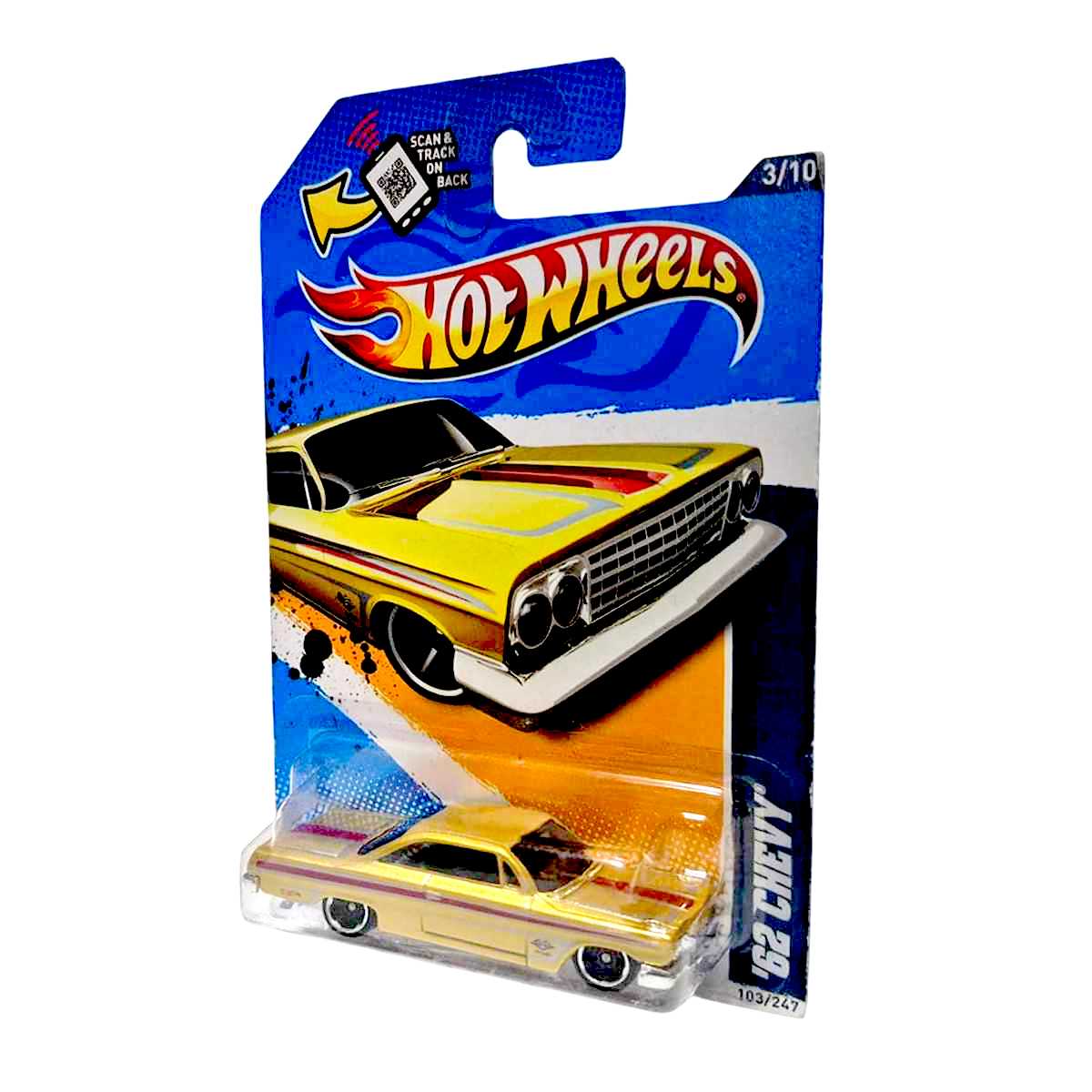 2012 Hot Wheels 62 Chevy Impala V5604 series 103/247 escala 1/64