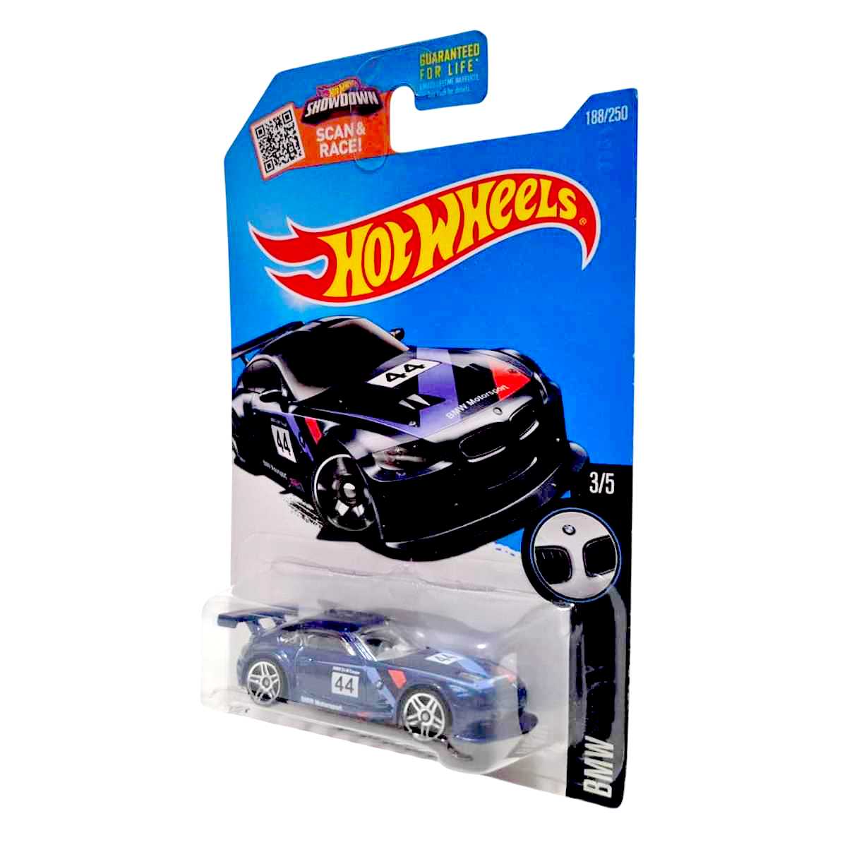 2016 Hot Wheels DHR82 BMW Z4 M Motorsport series 188/250 escala 1/64