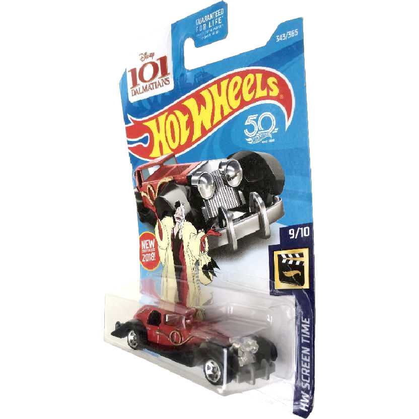 2019 Hot Wheels Disney 101 Dálmatas Cruella De Vil series 343/365 FJW04 escala 1/64