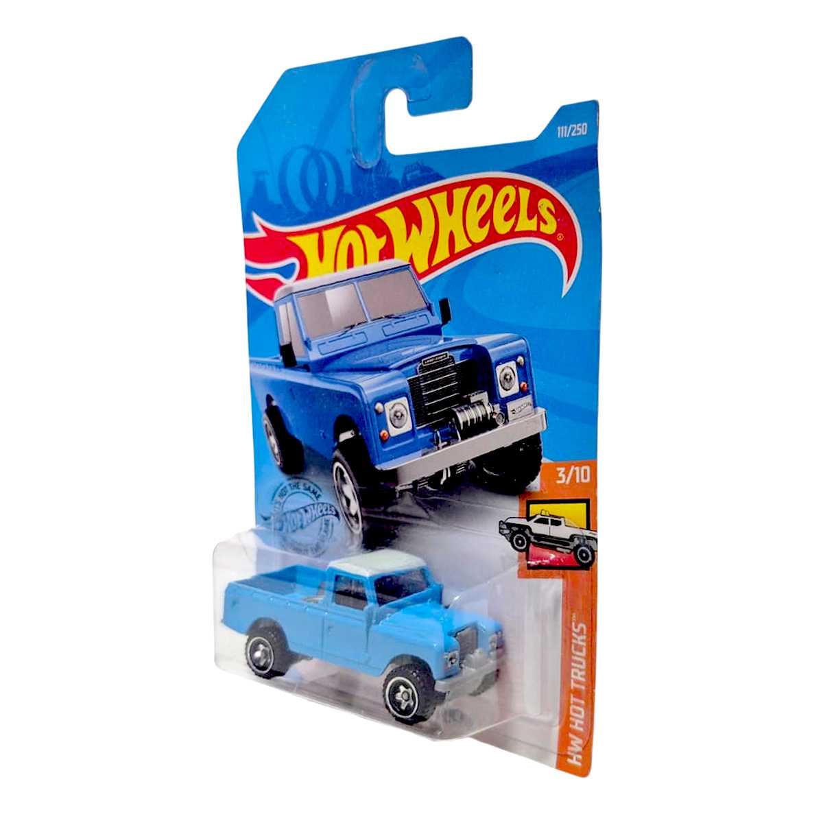 2019 Hot Wheels Land Rover series III Pickup FYF07 series 111/250 escala 1/64