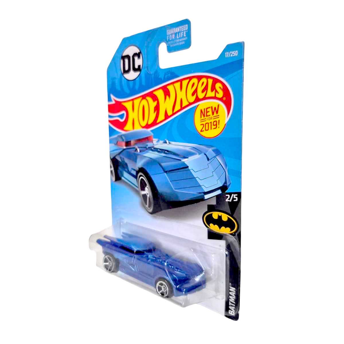 2019 Linha Hot Wheels Batmobile azul FWG03 series 17/250 escala 1/64
