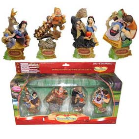 4 cenários da Branca de Neve e os 7 anões (Disney Characters Formation Arts)