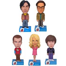 5 Bonecos The Big Bang Theory Funko Bobble-Head Wacky Wobbler