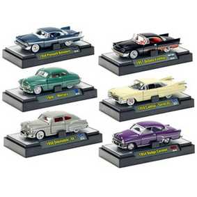 6 Carrinhos de Ferro M2 Machines Auto-Thentics série 5B R5B 31500 escala 1/64 