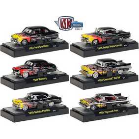 6 Miniaturas da M2 Machines Auto-Thentics série 12 R12 31500 escala 1/64