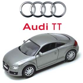 Audi TT coupe (2007) Miniaturas Motormax escala 1/24 cor grafite metálico
