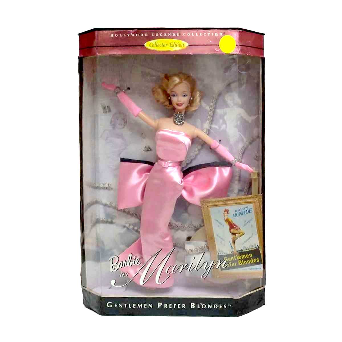 Barbie as Marilyn Monroe in pink dress 1997 Gentlemen Prefer Blondes