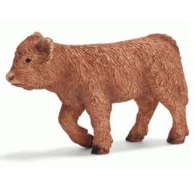 Bezerro escocês (Schleich Toys Animals) Cow Scottish Highland Calf 13660