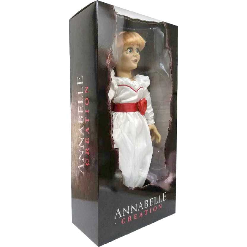 Boneca Annabelle tamanho real Scaled Prop Replica Doll Mezco Toyz escala 1/1