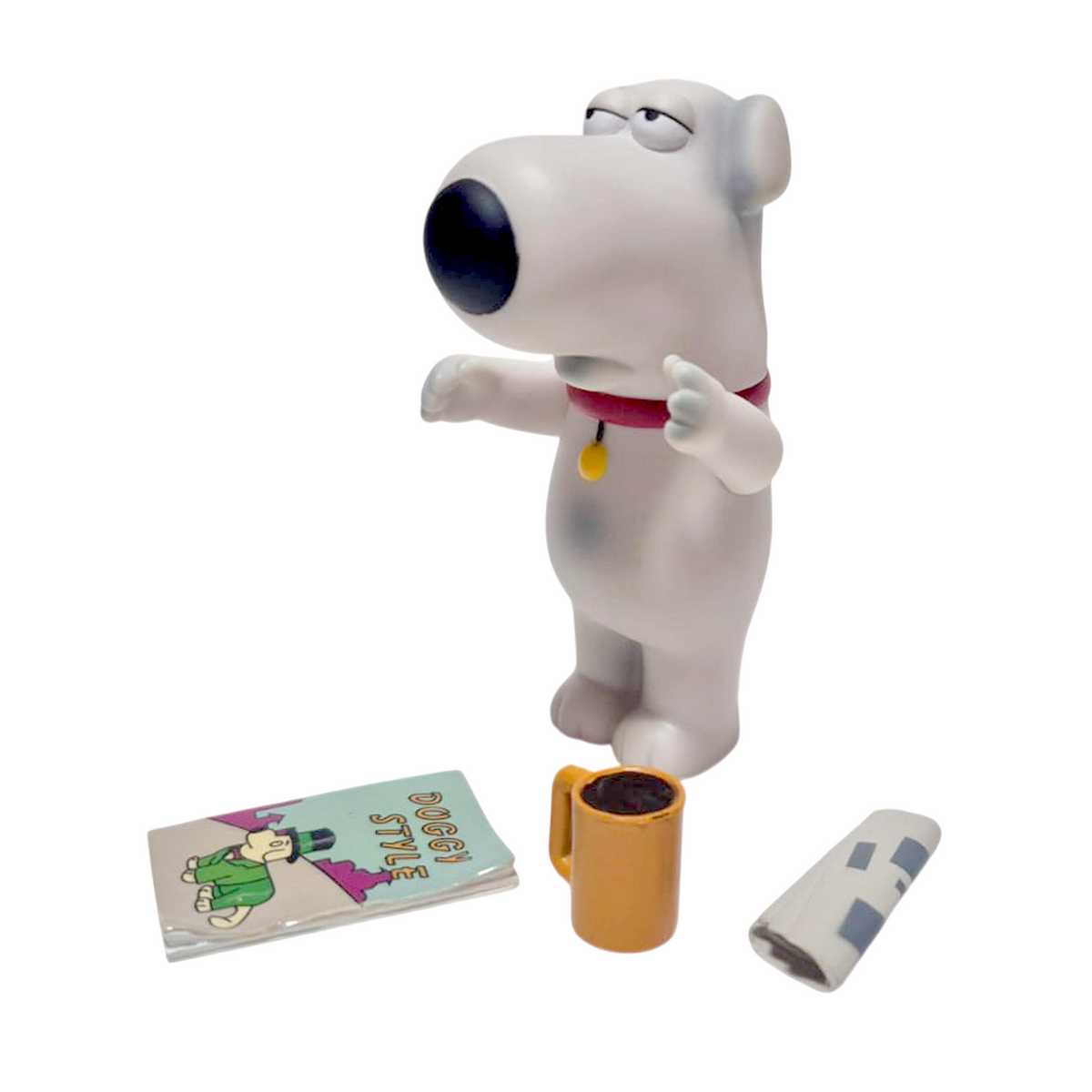 Boneco do cão Brian Griffin Family Guy Uma Família da Pesada (Aberto) Mezco Toyz