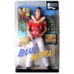 Boneco do Elvis Presley In Blue Hawaii Barbie Collector Pink Label