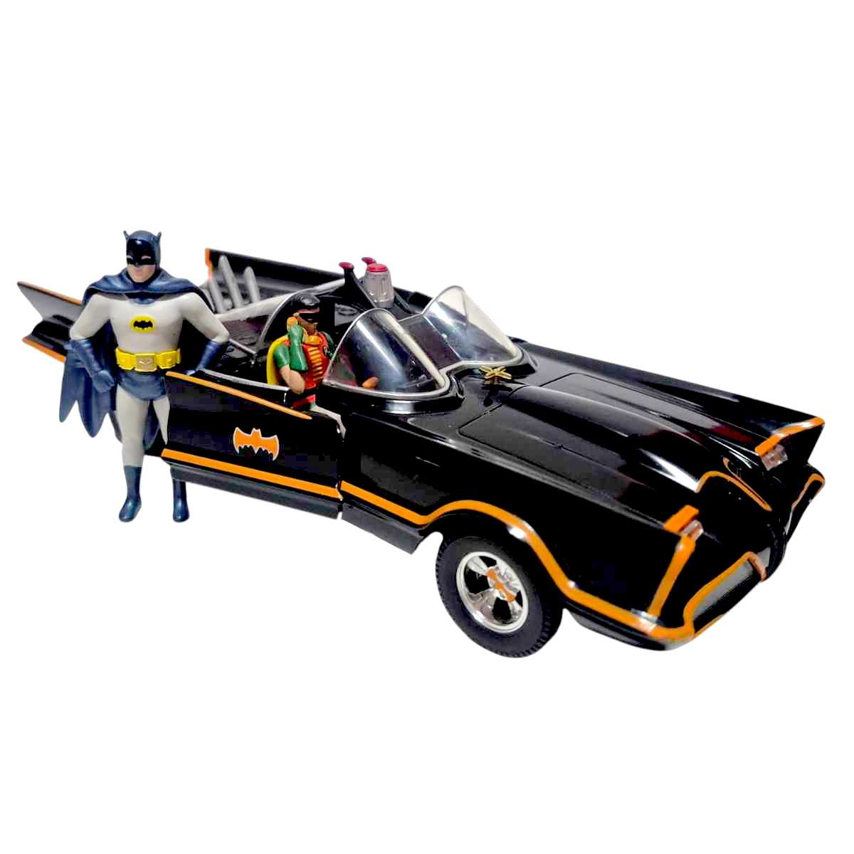 Boneco Robin + Batman + Batmóvel 1966 Tv series SEM CAIXA Jada escala 1/24 (Aberto)