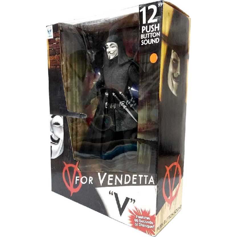 Boneco V de Vingança com som NECA V for Vendetta Action Figures