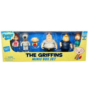 Bonecos do Family Guy - The Griffins Minis Box Set da Mezco