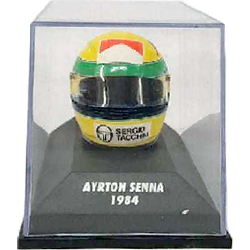 Capacete Ayrton Senna BELL (1984) marca Minichamps escala 1/8