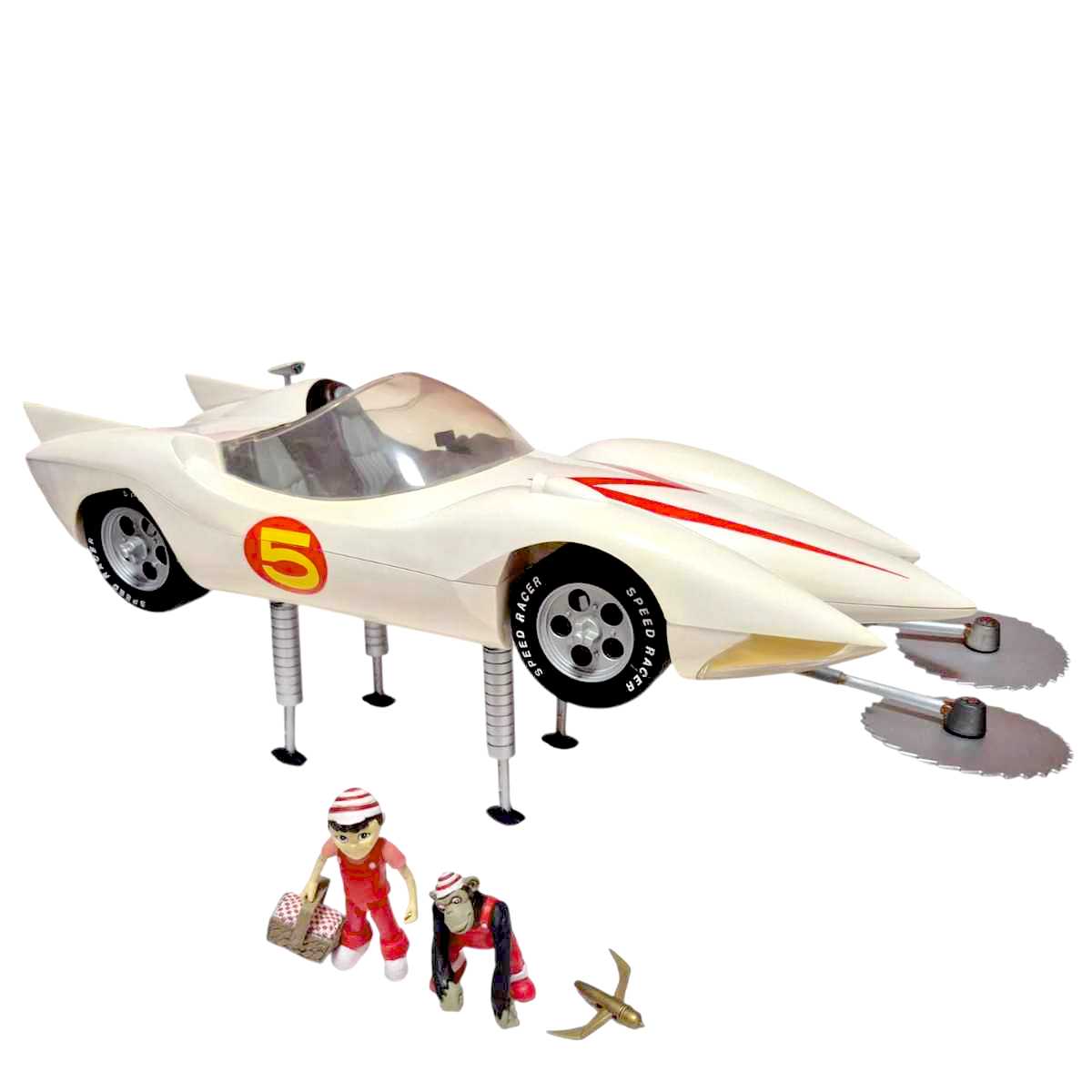 Carrinho do Speed Racer Mach 5 com Zequinha e Gorducho marca Resaurus (Aberto)