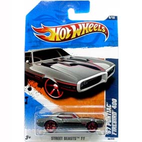 Carrinhos Hot Wheels 2011 67 Pontiac Firebird 400 T9948 series 6/10 86/244