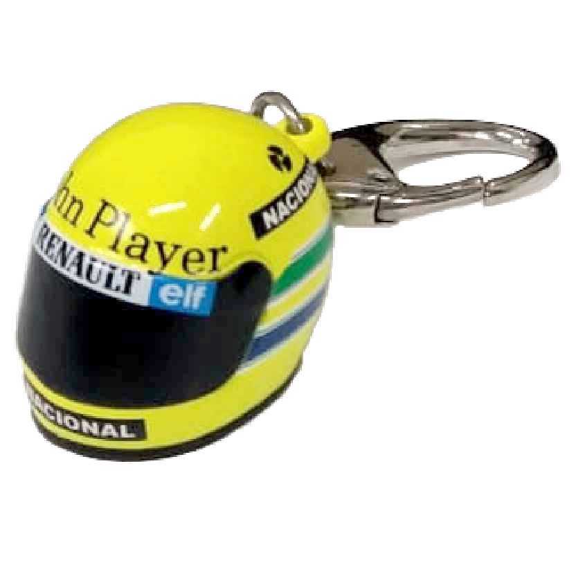 Chaveiro Capacete do Ayrton Senna Lotus (1985) Senna Helmet Keychain Iron Collectibles raro