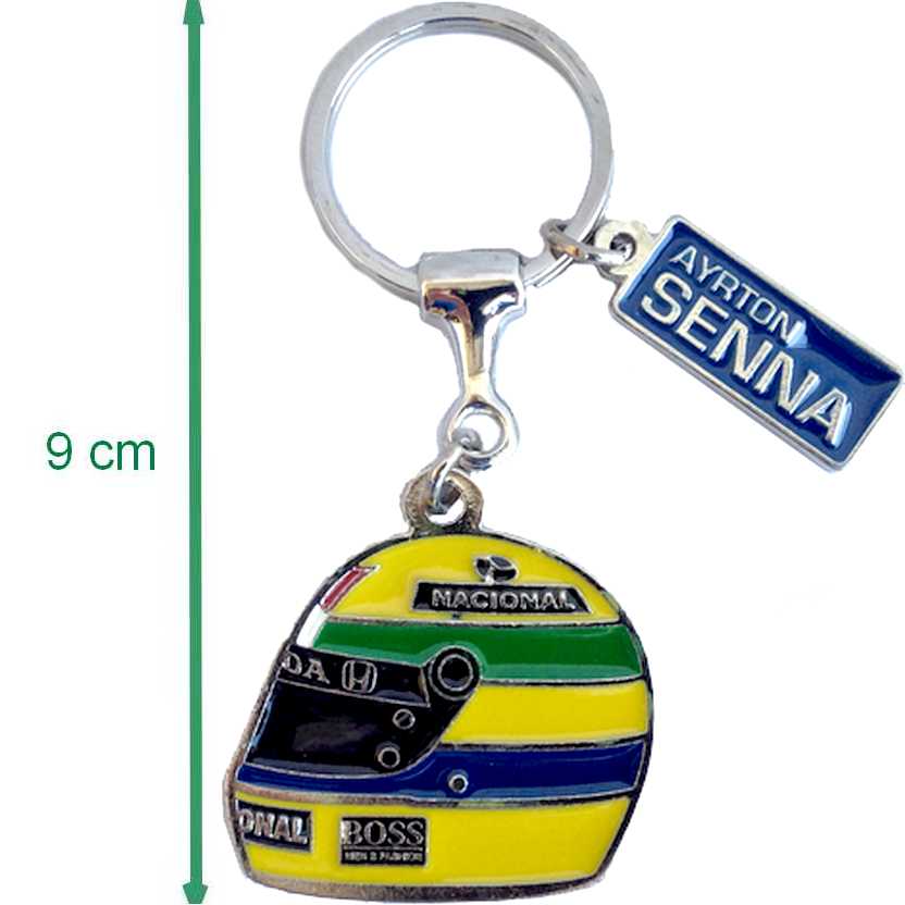 Chaveiro em metal do Capacete do Ayrton Senna : oficial Ayrton Senna
