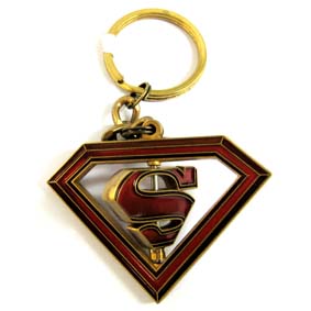 Chaveiro Superman logo giratório