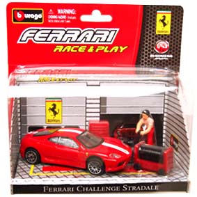 Coleção Burago Ferrari Race and Play / Ferrari 360 Challenge Stradale Diorama 1/43