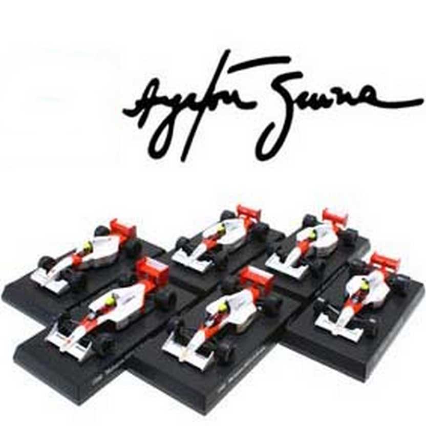 Coleção de 6 Mclaren F1 do Ayrton Senna Collection Kyosho escala 1/64