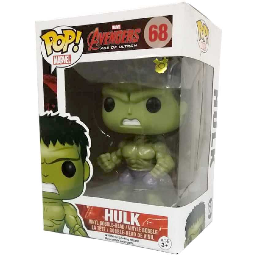 Coleção de Bonecos Funko POP! Hulk Avengers Age of Ultron vinyl figure número 68