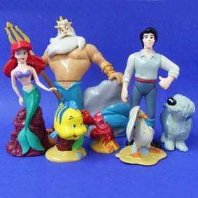 Conjunto de Personagens da Pequena Sereia Ariel (aberto)