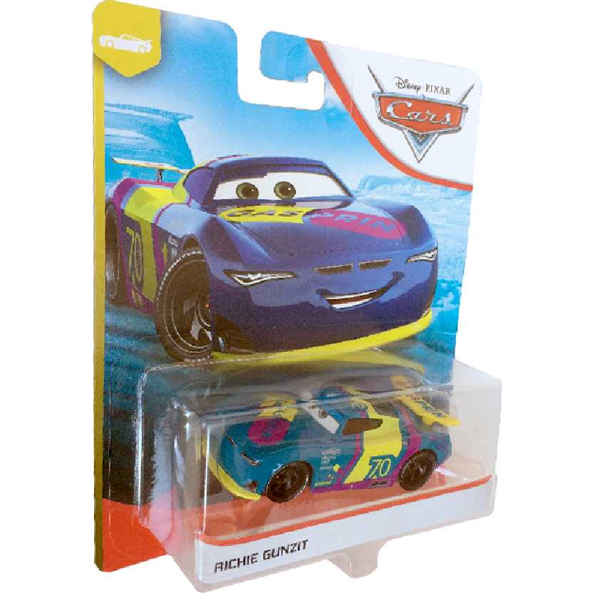 Disney Pixar Cars Carros Richie Gunzit Gasprin número 70 FLL85 escala 1/55