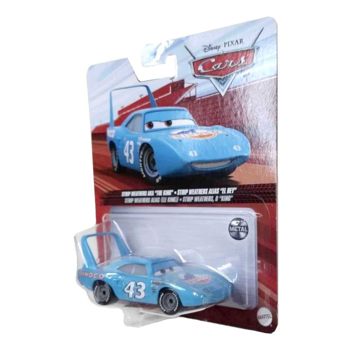 Disney Pixar Cars Dinoco The King azul HHV86 Carros da Mattel escala 1/55