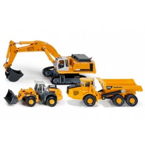 Escavadeira Liebherr 974, Caminhão Volvo A40D e Trator Carregadeira Liebherr 580 Siku 1839