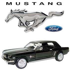 Ford Mustang Hardtop (1964 1/2) Motormax escala 1/24 cor preto