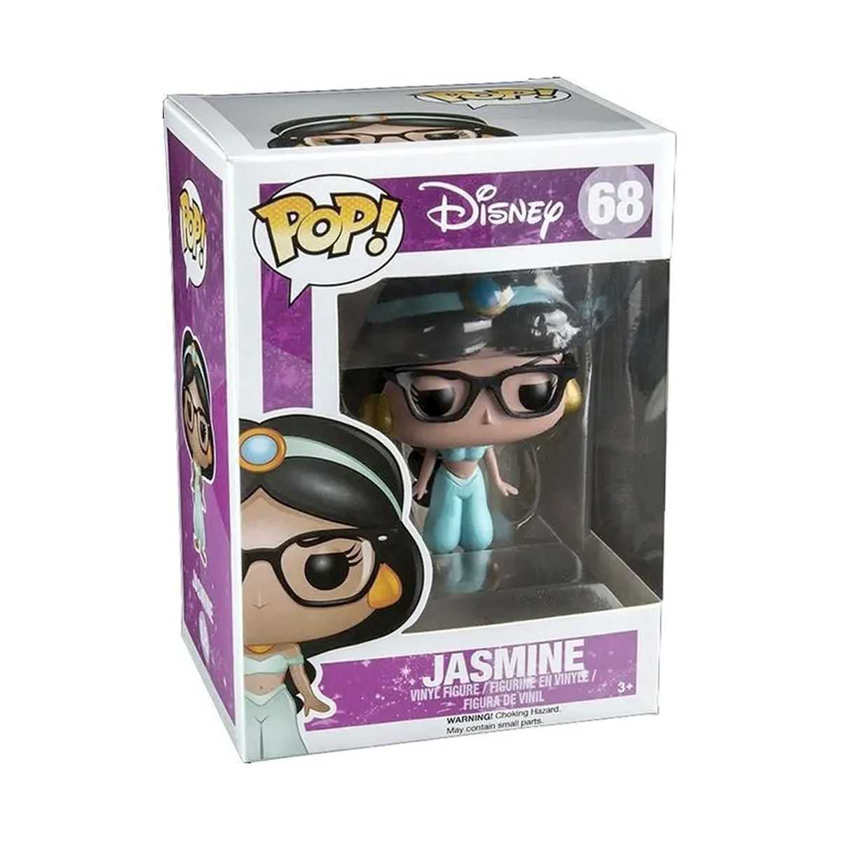 Funko Pop! Disney Aladdin Jasmine Glasses óculos Nerd vinyl figure número 68