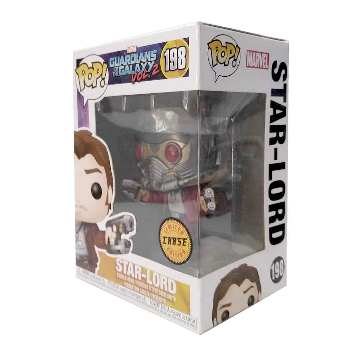 Funko Pop! Marvel Guardians of The Galaxy vol. 2 Star-Lord CHASE vinyl figure número 198