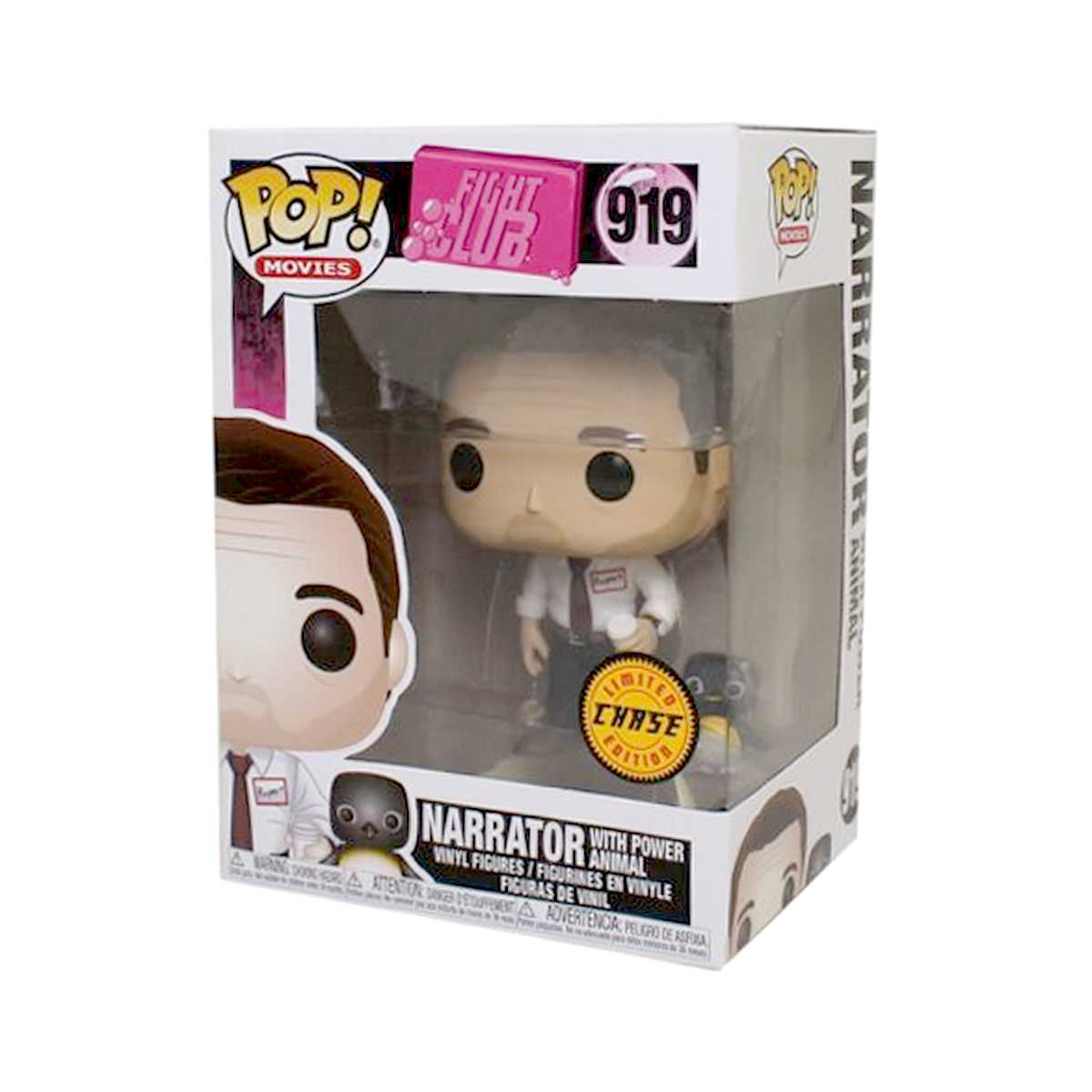 Funko Pop! Movies Fight Club Narrator with Power Animal CHASE vinyl figure número 919