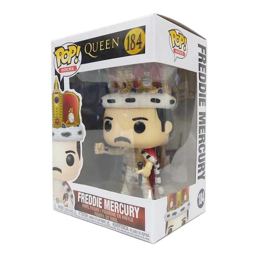 Funko Pop! Rocks Queen Freddie Mercury King Crowned vinyl figure número 184