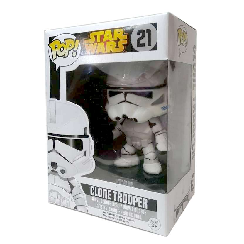 Funko Pop! Star Wars Clone Trooper Bobble-Head número 21 Guerra nas Estrelas