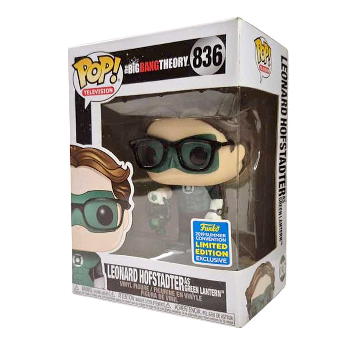 Funko Pop!TV The Big Bang Theory Leonard Hofstadter as Green Lantern figure número 836