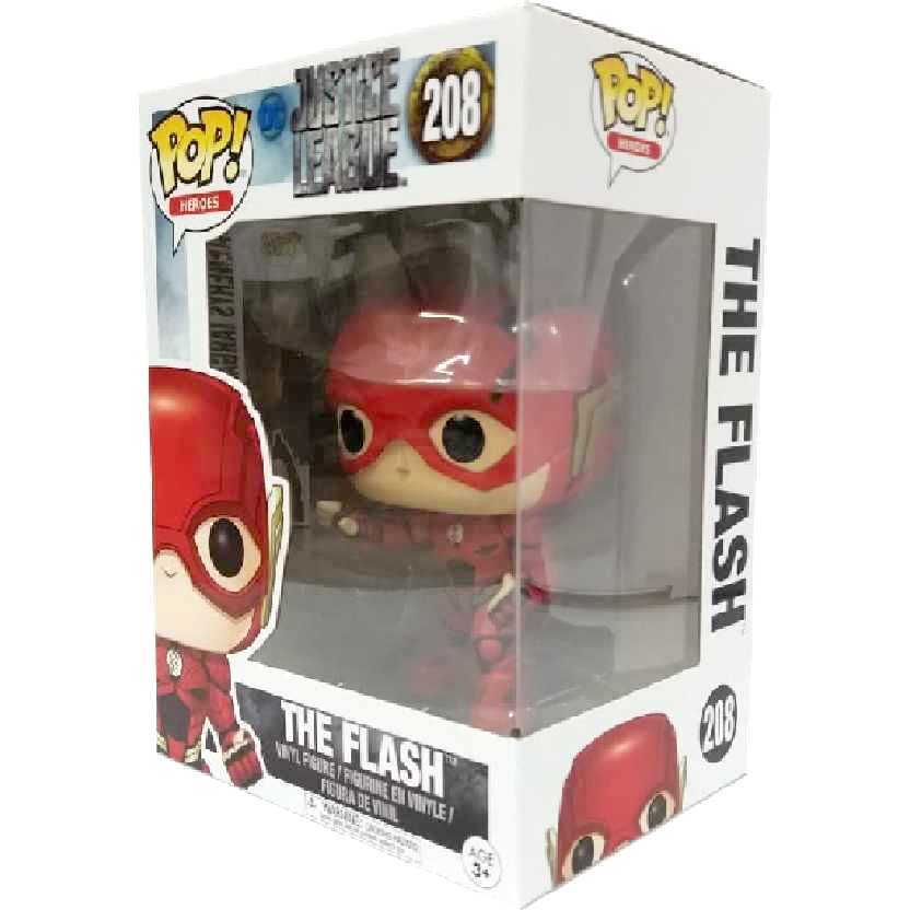 Funko Pop DC Heroes Justice League The Flash número 208 Liga da Justiça