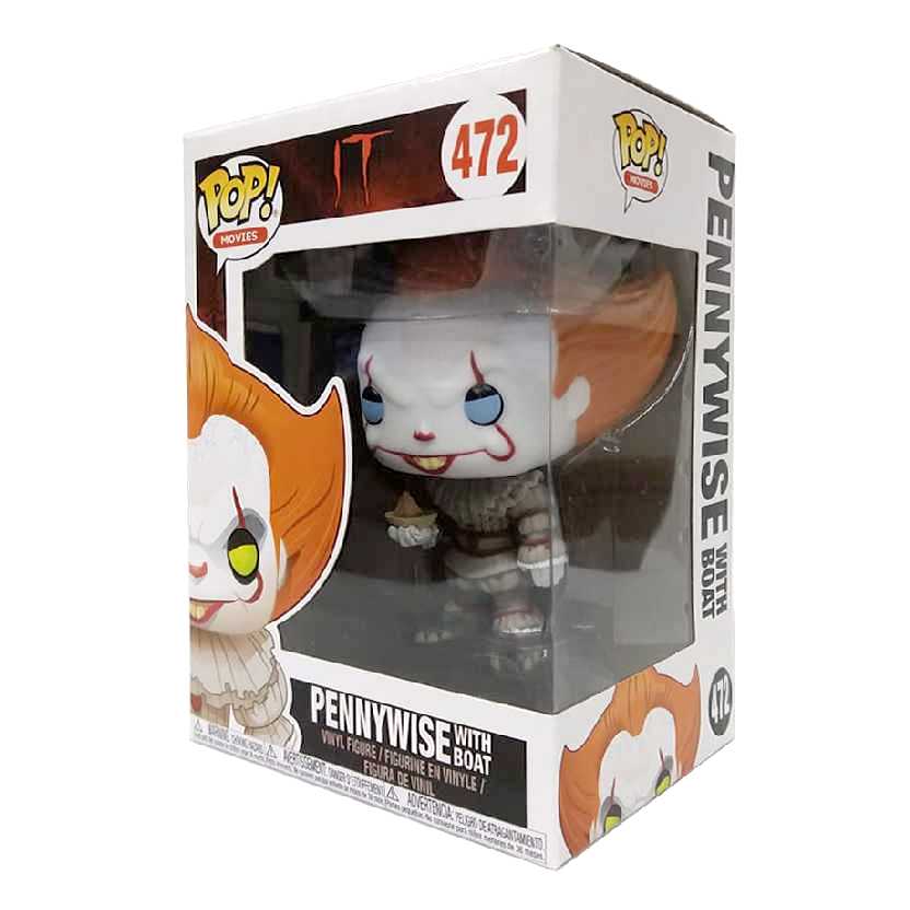 Funko Pop Movies IT A Coisa Pennywise with boat vinyl figure número 472 