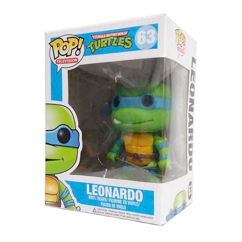 Funko Pop TV Tartarugas Ninjas Teenage Mutant Ninja Turtles Leonardo figure número 63