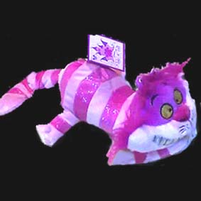 Gato Cheshire com glitter (Alice) 