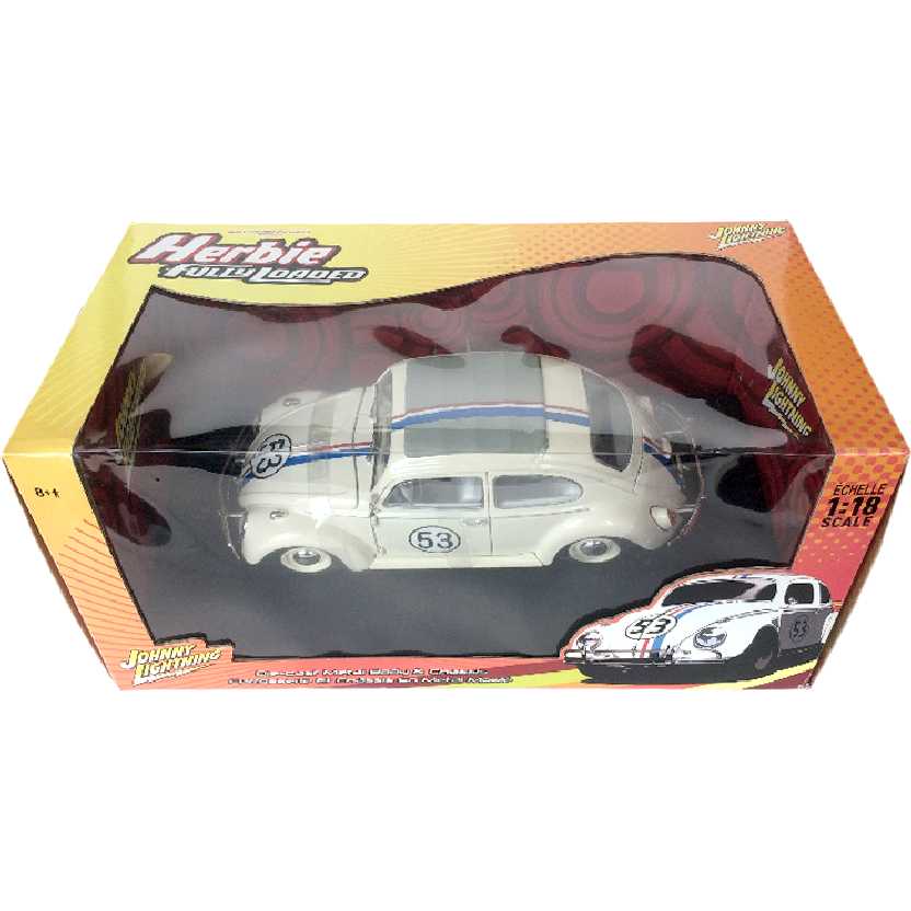 Herbie Se o meu Fusca Falasse The Love Bug Fully Loaded Johnny Lightning VW Beetle 