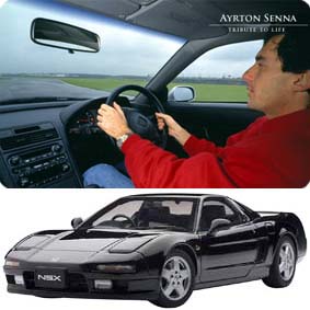 Honda NSX testado por Ayrton Senna (1990) carro de uso no Brasil escala 1/18