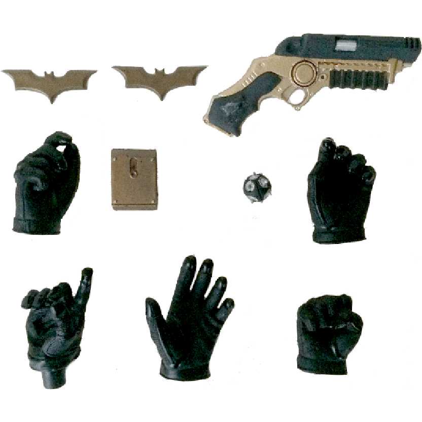 Hot Toys Lote com 10 peças do Batman The Dark Knight escala 1/6