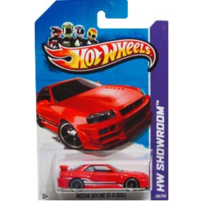 Hot Wheels 2013 Nissan Skyline GT-R vermelho (R34) 158/250 X1786