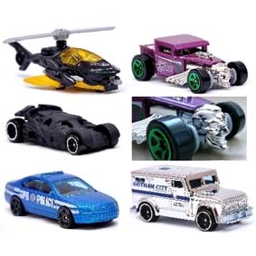 Hot Wheels Batman 5 pack Batmobile Dark Knight Cavaleiro das Trevas Batmóvel 2012