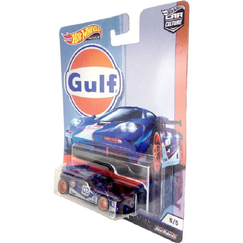 Hot Wheels Car Culture Gulf McLaren F1 GTR series 5/5 TPN1 Real Riders escala 1/64
